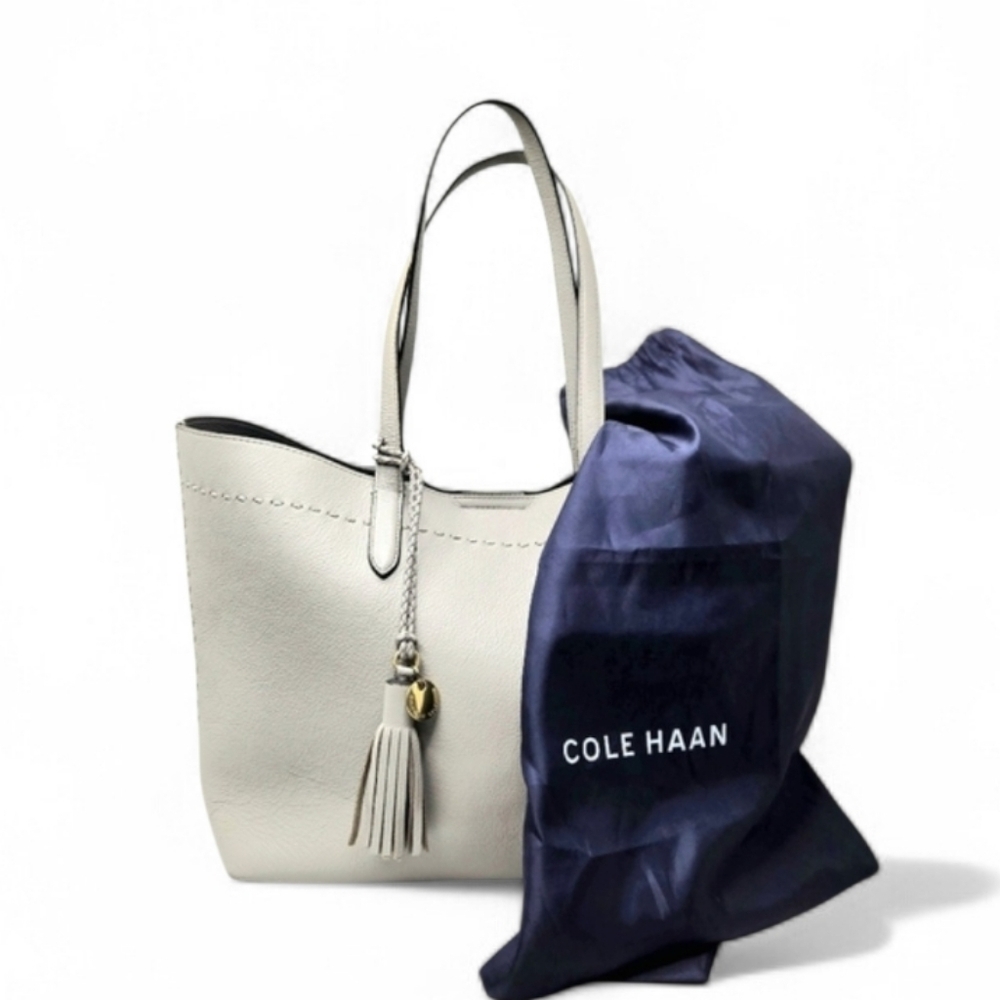 Cole Haan Payson Tote In Ironstone. Gray, Large.